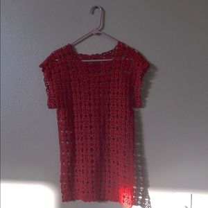 Women’s Croche Red Vest